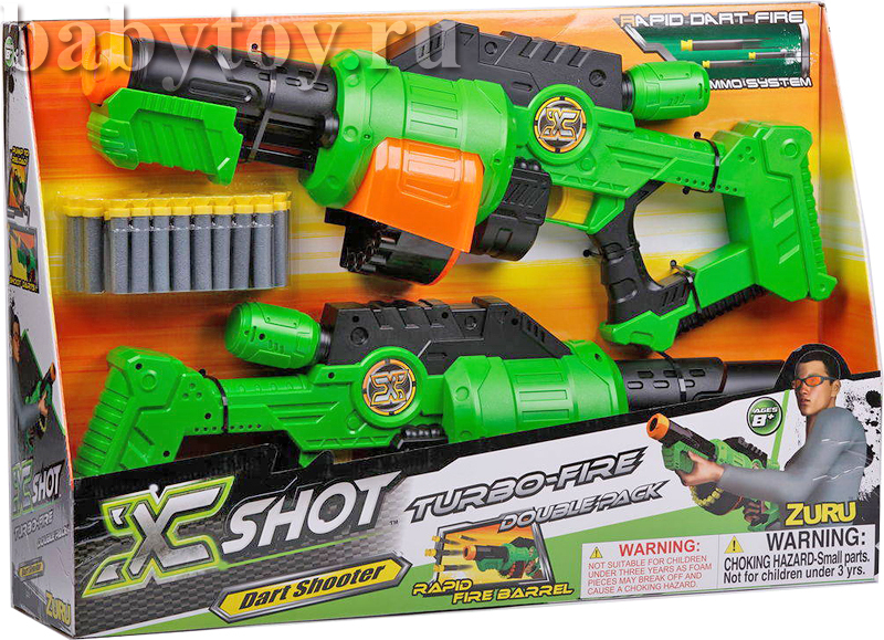   X-Shot Turbo Fire Double Pack Dart Shooter