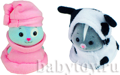 Zhu Zhu Babies Костюмчик для хомячков-малышей: Костюм щенка и розовая пижама