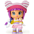 Кукла Пинипон в зимней одежде - Девочка в розовой шапке