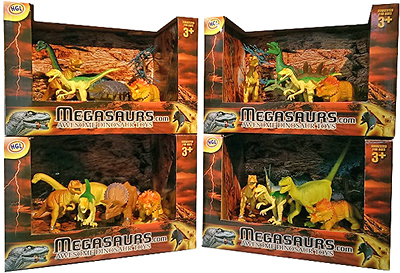 Игровой набор динозавров (5 дино+дерево), в ассортименте