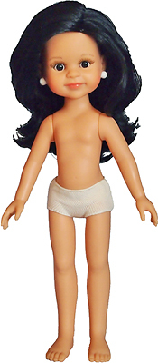 Кукла Клео без одежды, 32 см (брюнетка, длинные волосы)