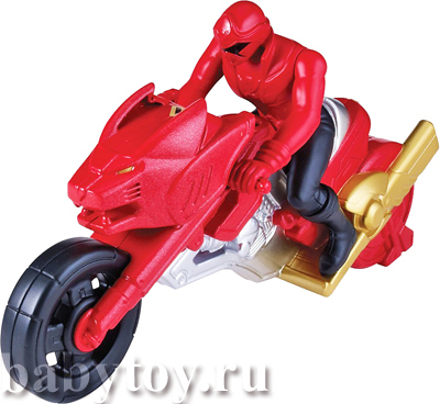 Могучие рейнджеры Мотоцикл с фигуркой, red
